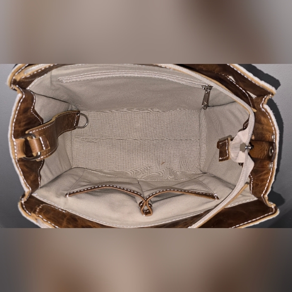 Pure Dixie Dundee Ambition Carry/Conceal Croc Embossed Leather Satchel - Picture 9 of 10